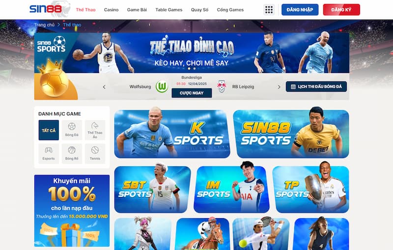 Điểm danh sảnh chơi nổi bật có tại nhà cái uy tín Sin88